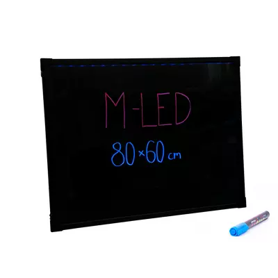 M-LED LB-80PR Írható LED reklám tábla, PRO (80x60 cm) + 1db filc