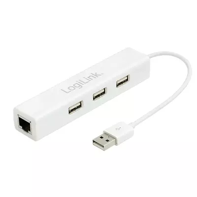 LogiLink USB2.0 Ethernet Adapter 3 portos hubbal