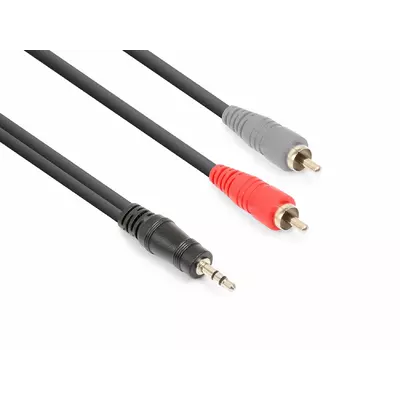 Vonyx CX334-3 sztereo jelkábel (3,5 mm Jack - 2x RCA) - (3 m)