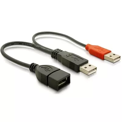 Delock USB Y adat- és tápkábel