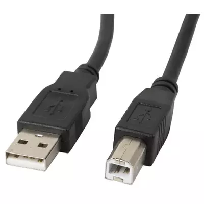 Lanberg USB 2.0 A - USB 2.0 B (apa - apa) kábel 3m - Fekete FERRITE