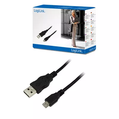 LogiLink USB 2.0 A apa -> USB Micro apa kábel 1,8 m