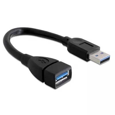 Delock hosszabbító kábel, USB 3.0 A-A 15 cm apa / anya