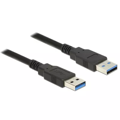 Delock USB 3.0-s kábel A-típusú csatlakozódugóval > USB 3.0-s, A-típusú csatlakozódugóval, 3,0 m, fe