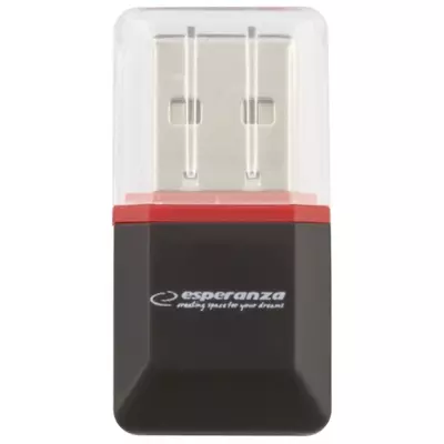 Esperanza microSD kártyaolvasó USB2.0, fekete