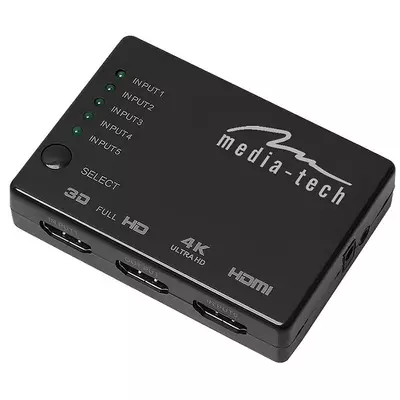 Media-Tech 5 portos HDMI Switch 4K