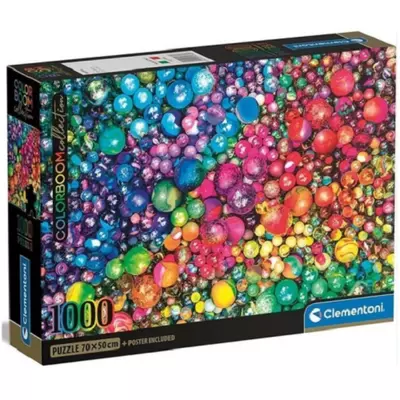 Üveggolyók ColorBoom Collection 1000db-os puzzle poszterrel - Clementoni