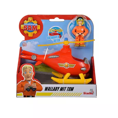 Sam a tűzoltó: Wallaby helikopter Tom figurával - Simba Toys