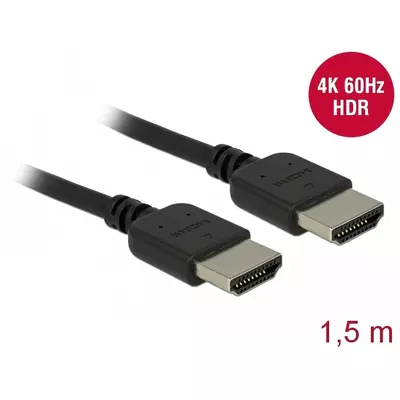 Delock Prémium HDMI kábel 4K 60 Hz 1,5 m