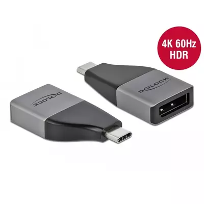 Delock USB Type-C  adapter DisplayPort (DP Alt Mode) 4K 60 Hz   kompakt kialakítású