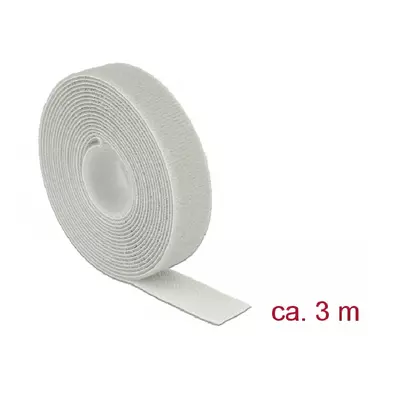 Delock Hurkolható rögzítők, 3 m x 20 mm (H x Sz) tekercs, szürke