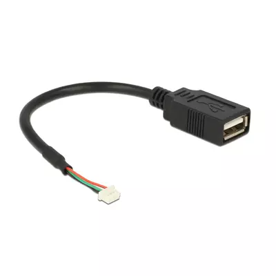 Delock USB 2.0-s csatlakozóval ellátott kábel, 1,25 mm, 4 tűs > USB 2.0 A-típusú csatlakozó 15cm