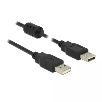 Delock USB 2.0-s kábel A-típusú csatlakozódugóval > USB 2.0-s, A-típusú csatlakozódugóval, 0,5 m, fe