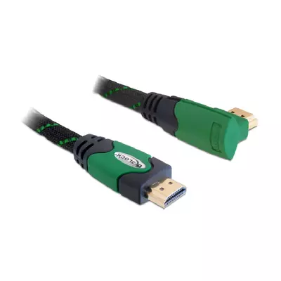 Delock High Speed HDMI-kábel típusú Ethernet   HDMI A dugós > HDMI A dugós derékszögű 4K 2 m