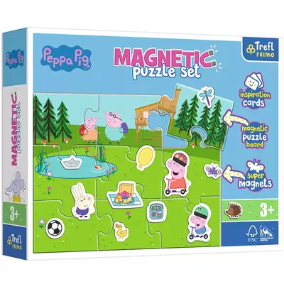 Peppa malac mágneses puzzle szett kiegészítőkkel - Trefl