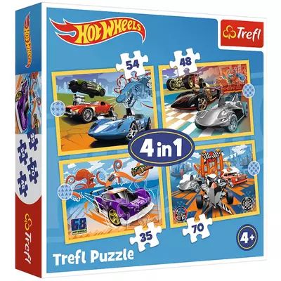 Hot Wheels 4 az 1-ben puzzle - Trefl