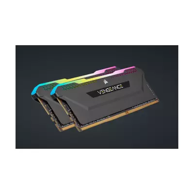 CORSAIR Memória VENGEANCE RGB PRO DDR4 32GB 3600MHz C18 SL (Kit of 2), SPD 2666MHz, fekete