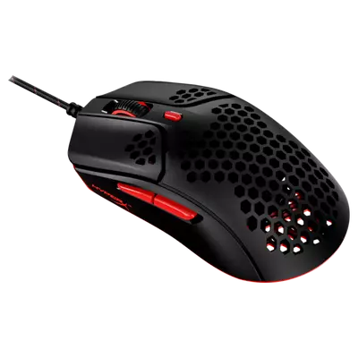 HP HYPERX Vezetékes Egér Pulsefire Haste - Gaming Mouse Black-Red, HMSH1-A-RD/G