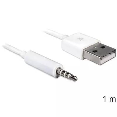 DELOCK kábel USB-A male > Stereo jack 3.5 mm male 4 pin IPod Shuffle 1m