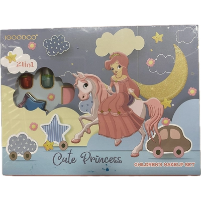 Igoodco 21 részes hercegnős szépítkező készlet – körömlakkokkal, szemfestékekkel, gyöngyékszerekkel, unikornis figurával 