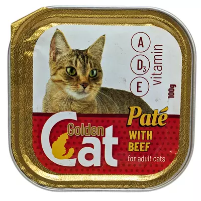 Goldencat marhás alutálkás macskaeledel 100g