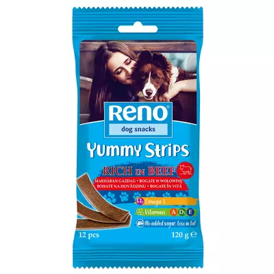 Reno marha strips kutya jutalomfalat 120g