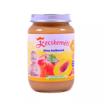 Kecskeméti alma-őszibarack bébiétel 4 hónapos kortól 190g