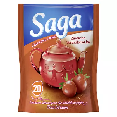 Saga vörösáfonya ízű gyümölcstea 20x1,7g