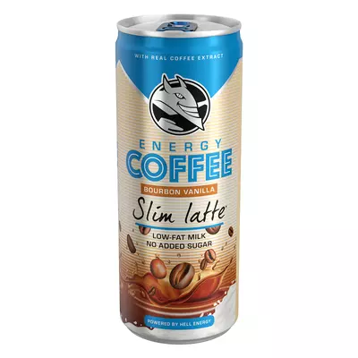 Hell Energy Ice Coffee Slim Vanilla UHT Bourbon vanília ízű ital tejjel, kávékivonattal és édesítőszerekkel 250