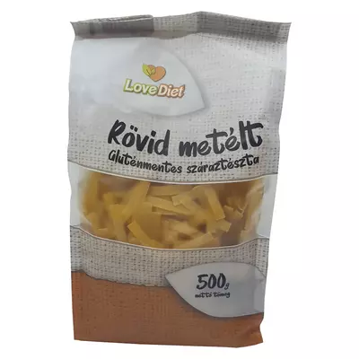 Lovediet gluténmentes száraztészta rövidmetélt 500 g