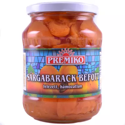 Premiko felezett sárgabarackbefőtt 680g