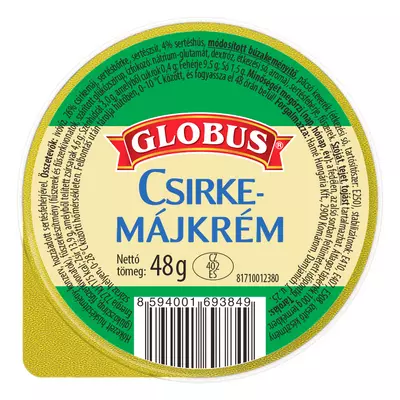 Csirkemájkrém g 48 globus