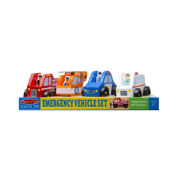 Vészhelyzet fa járművek és figurák - Melissa & Doug