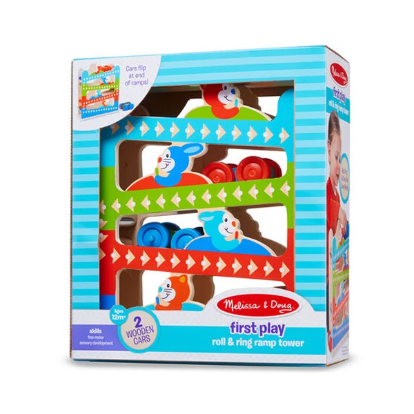 Cikk-cakk autópálya fa játék 2db autóval - Melissa & Doug