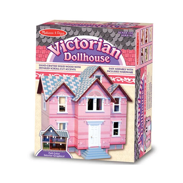 Viktoriánus fa emeletes babaház - Melissa & Doug