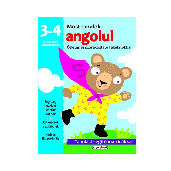 Most tanulok... angolul 3-4 éveseknek készségfejlesztő matricás füzet
