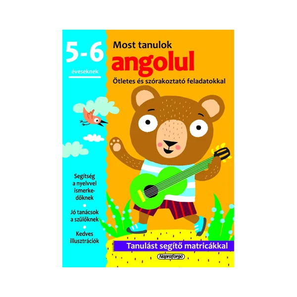 Most tanulok... angolul 5-6 éveseknek készségfejlesztő matricás füzet