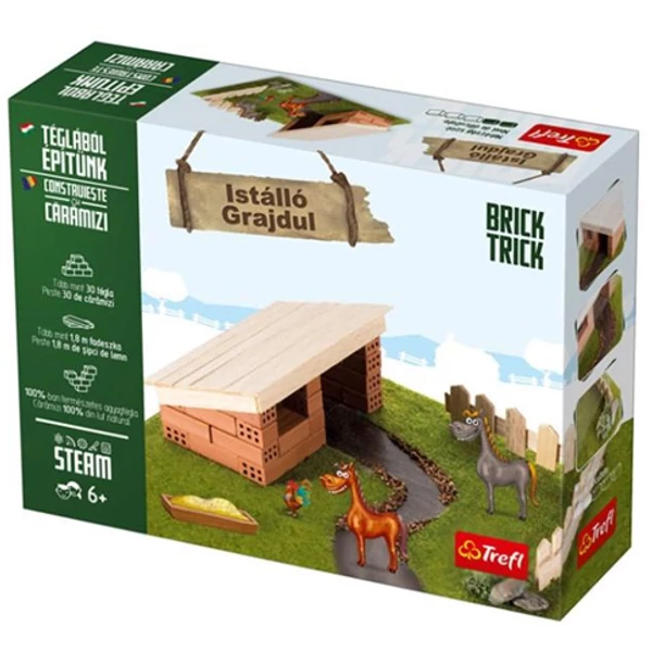 Brick Trick Téglából építünk: Istálló építőjáték - Trefl