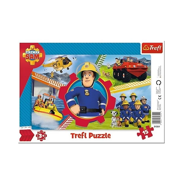 Sam a tűzoltó: Sam napja 15 db-os keretes puzzle - Trefl