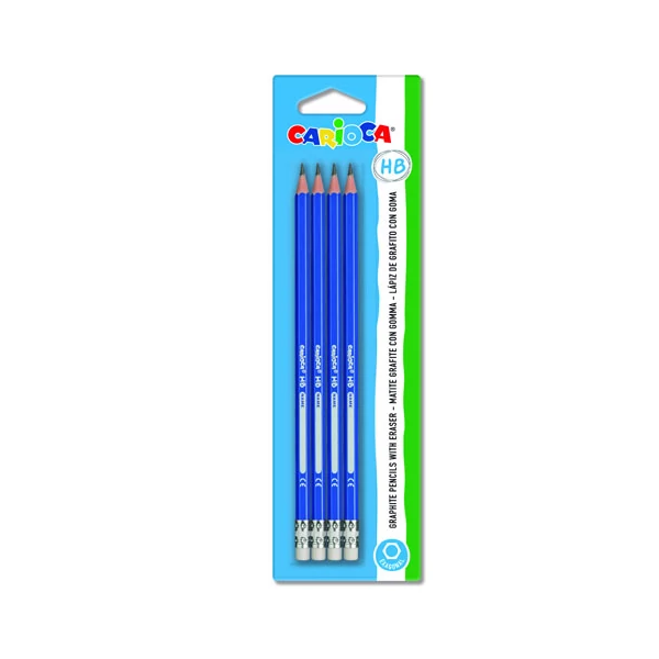 Carioca: Grafit ceruza radírvéggel HB 4db-os