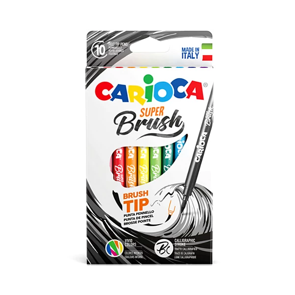 Super Brush Ecsetvégű filctoll szett 10db-os - Carioca