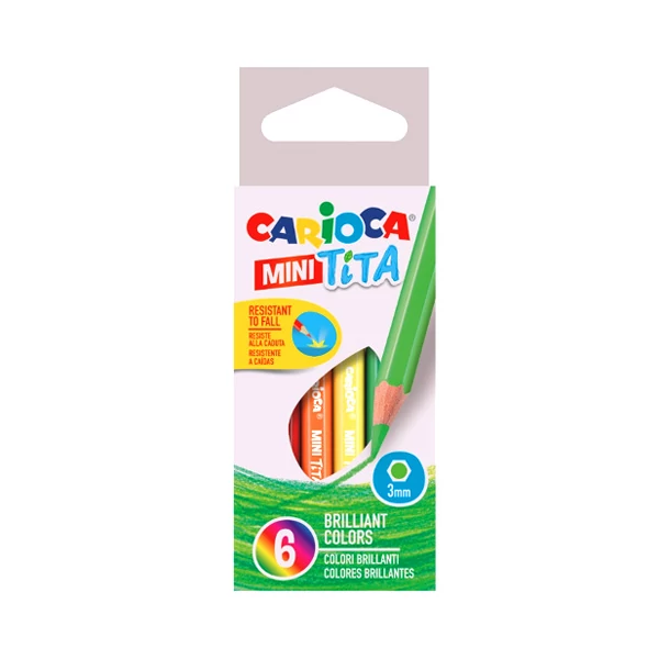 Carioca: Mini Tita törésálló színesceruza szett 6db-os