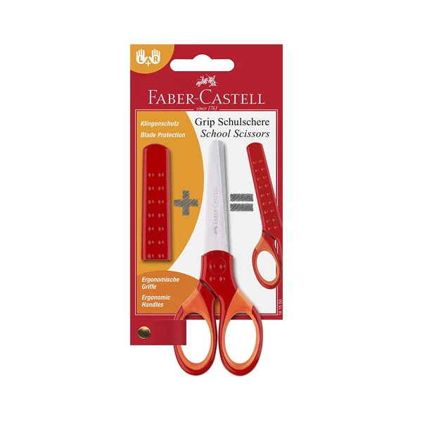 Faber-Castell: Grip iskolai olló piros