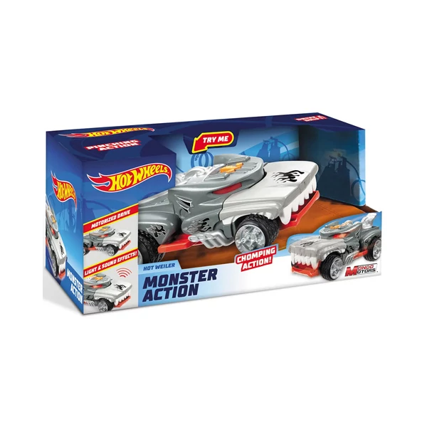 Hot Wheels Monster Action Hotweiler autó fénnyel és hanggal 20cm - Mondo Motors