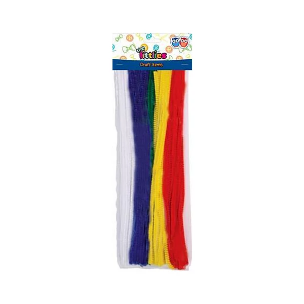 Drótos zsenília 5 színben 30cm 50db-os