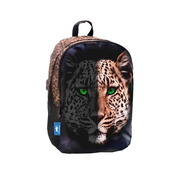 Animal Planet lekerekített leopárdos iskolatáska, hátizsák 32x15x45cm