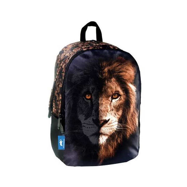 Animal Planet lekerekített oroszlános iskolatáska, hátizsák 32x15x45cm