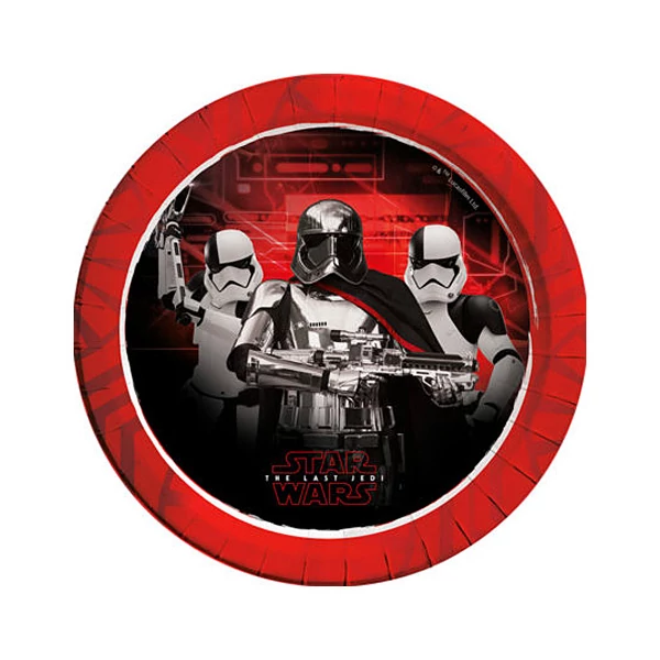 Star Wars: Az Utolsó Jedik papírtányér 8db 23cm