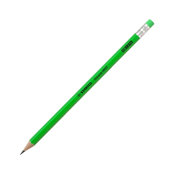 Stabilo: Swano neon zöld radíros grafit ceruza HB