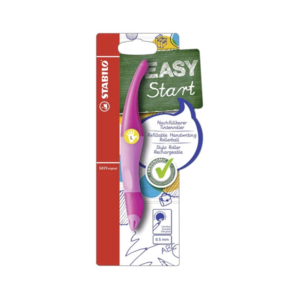Stabilo: EASYoriginal Start ergonomikus balkezes pink rollertoll
